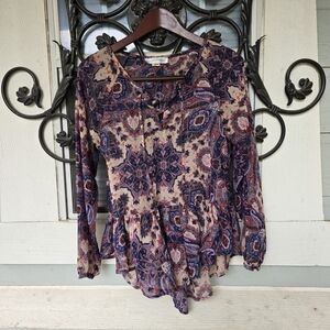 Like New! Luxe Apothetique Boho Paisley Blouse - Small